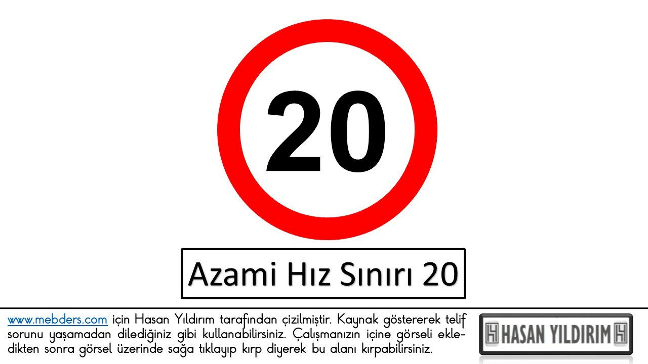 Azami Hız Sınırı 20 PNG