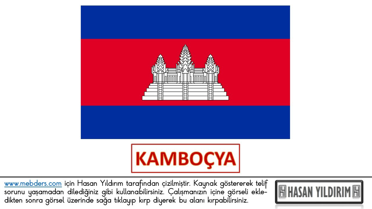 Kamboçya Bayrağı PNG