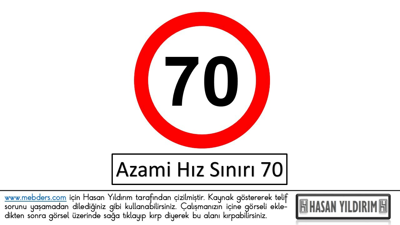 Azami Hız Sınırı 70 PNG