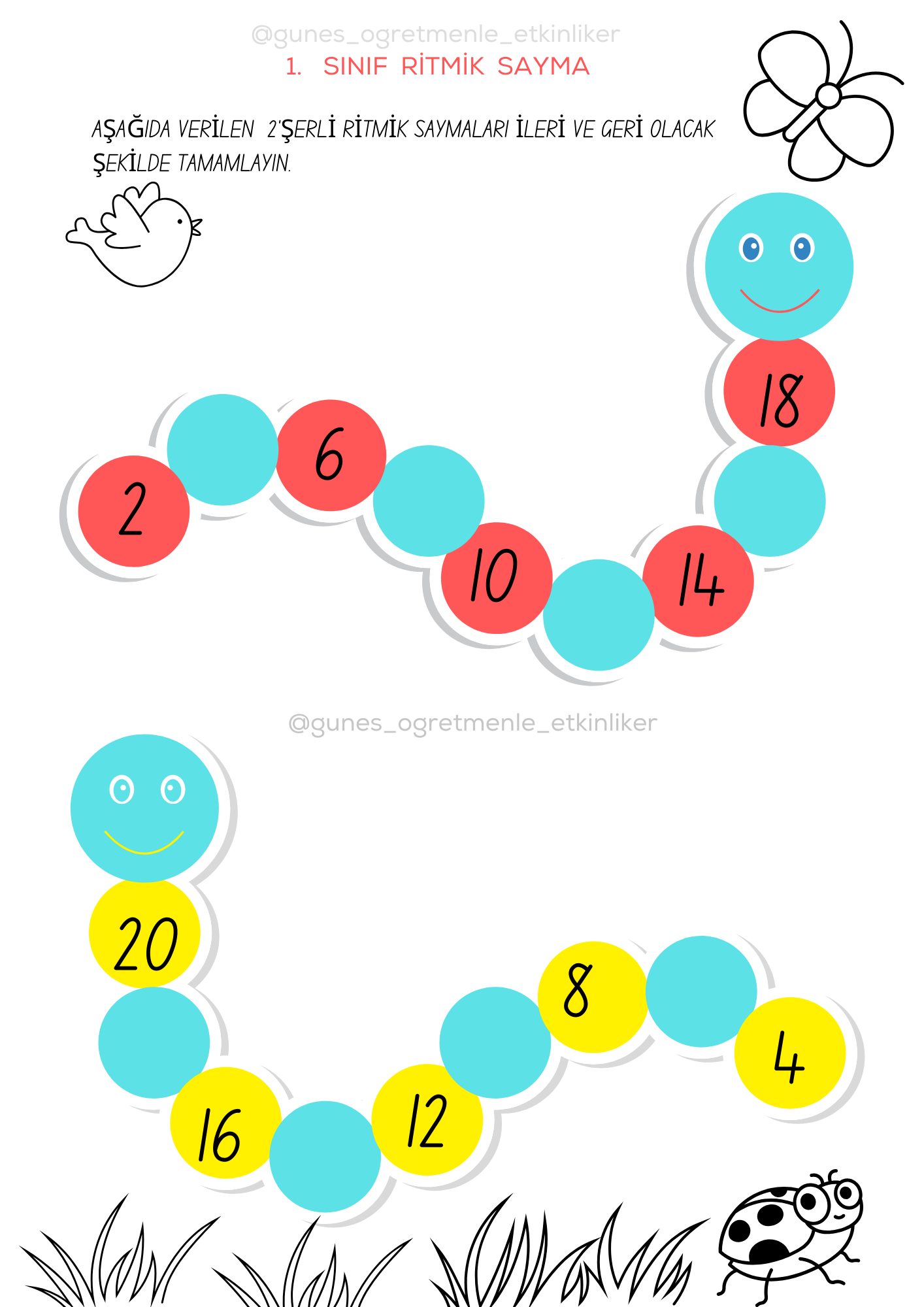 1.sınıf  ritmik sayma