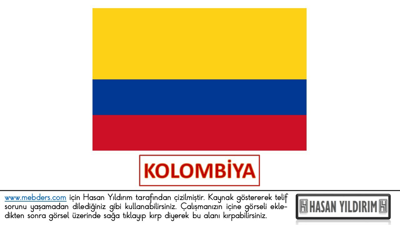 Kolombiya Bayrağı PNG