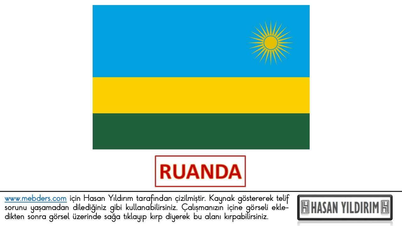 Ruanda Bayrağı PNG