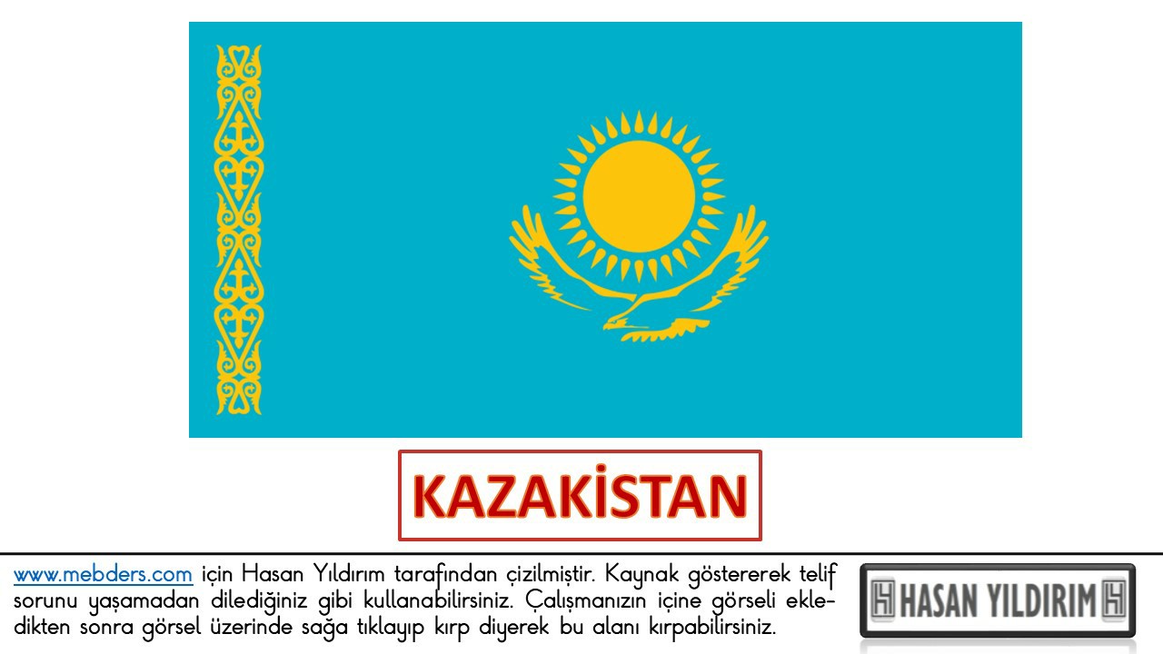 Kazakistan Bayrağı PNG
