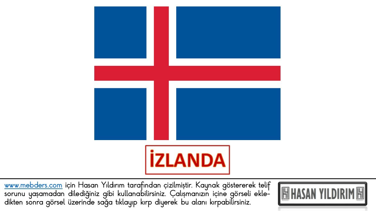 İzlanda Bayrağı PNG