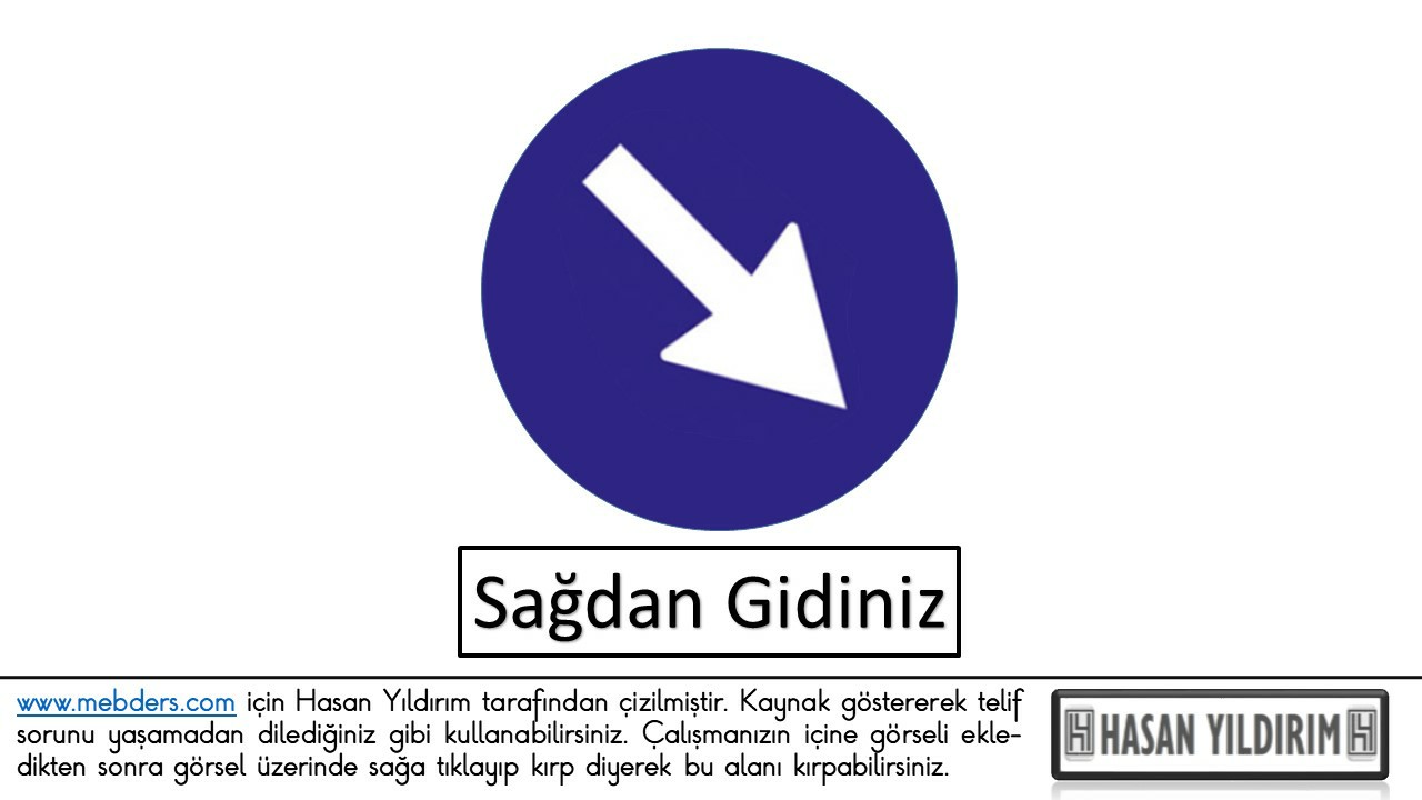 Sağdan Gidiniz PNG