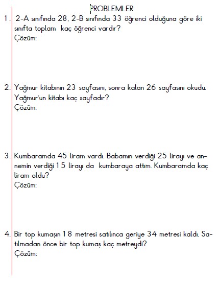 2. Sınıf Matematik Toplama İşlemi Problemleri Etkinliği (Akıllı Tahta İçin)