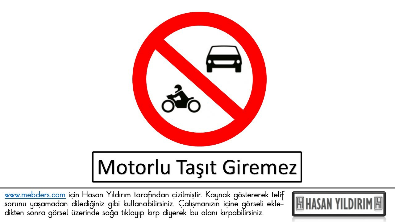 Motorlu Taşıt Giremez PNG