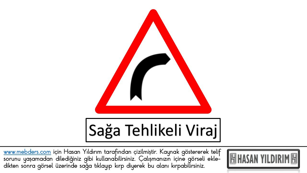 Sağa Tehlikeli Viraj PNG