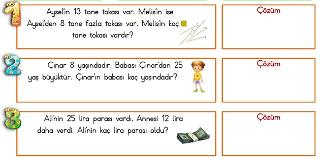 2.Sınıf Matematik Toplama İşlemi-Problemler Etkinliği-2