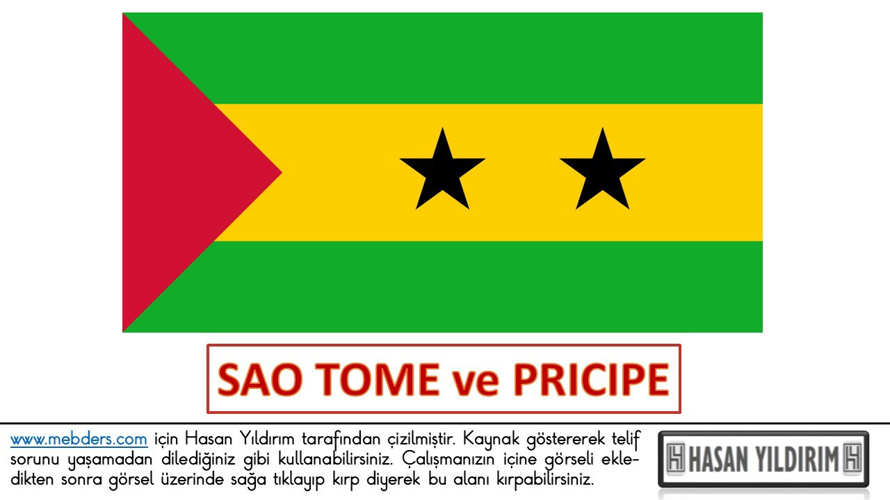 Sao Tome ve Pricipe Bayrağı PNG