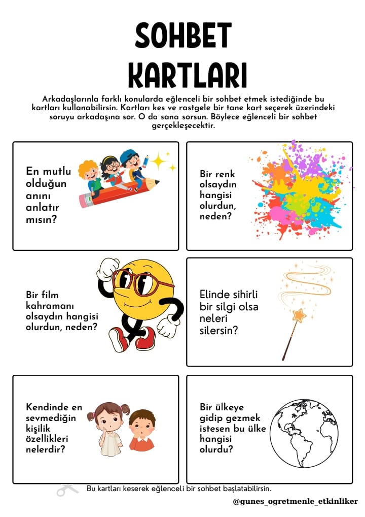 sohbet kartları