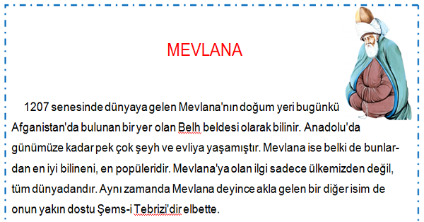 Mevlana Hayatı