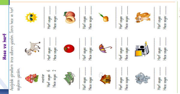 1.Sınıf Türkçe Harf ve Hece Etkinliği-9