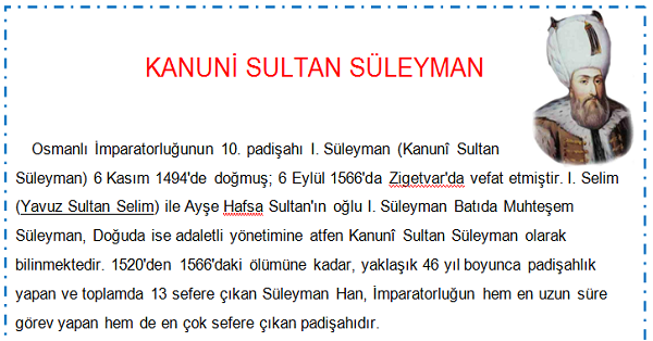 Kanuni Sultan Süleyman Hayatı