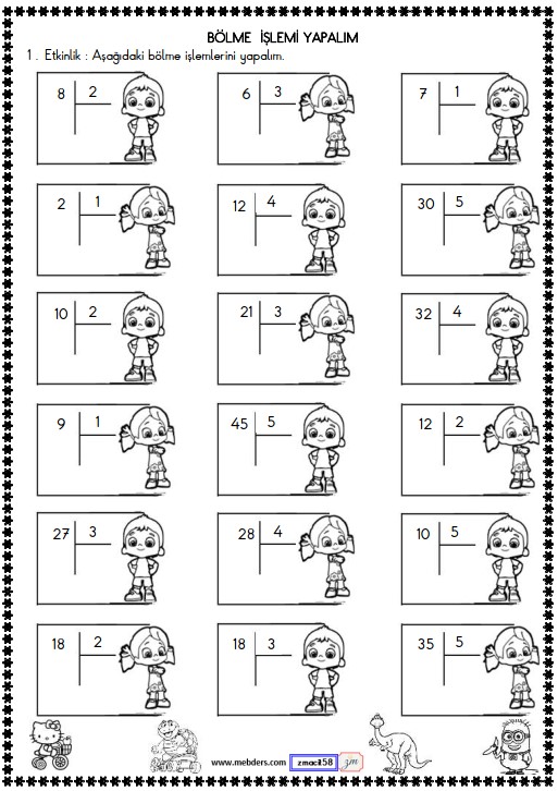 2. Sınıf Matematik Bölme İşlemini Kavrayalım Etkinliği 16