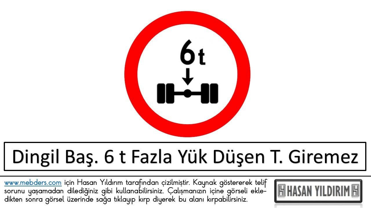 Dingil Başına 6 Tondan Fazla Yük Düşen Taşıt Giremez PNG