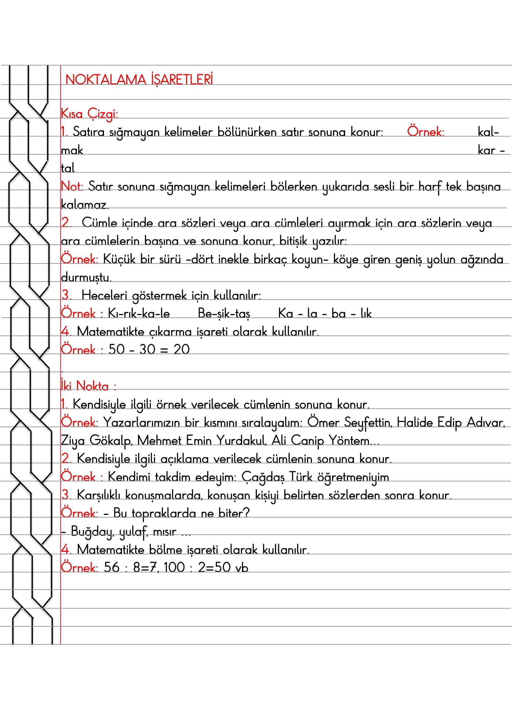 4.Sınıf - Türkçe Noktalama İşaretleri (Kısa Çizgi - İki Nokta) Konu Anlatımı