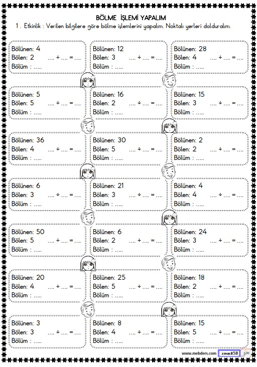 2. Sınıf Matematik Bölme İşlemini Kavrayalım Etkinliği 14