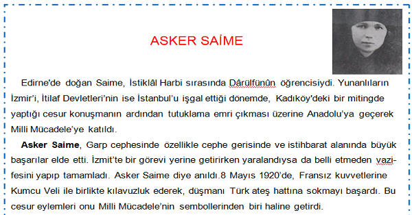 Asker Saime Hayatı