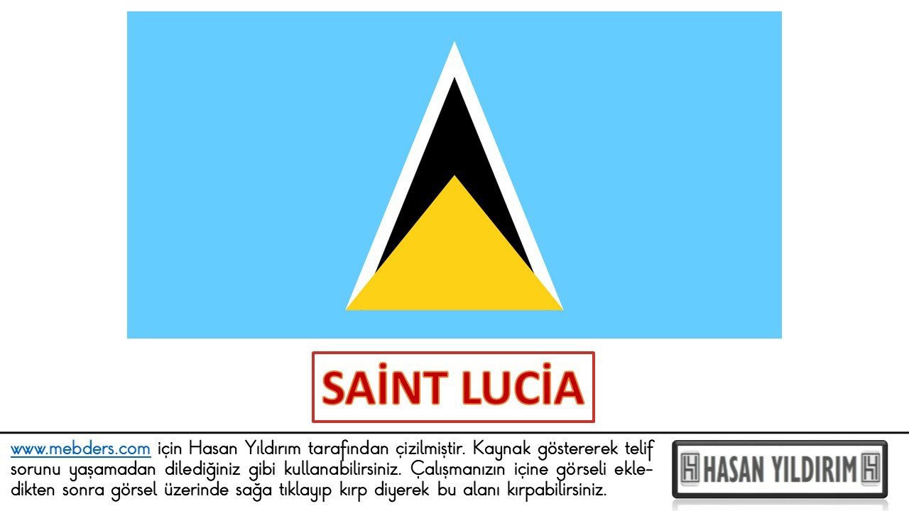 Saint Lucia Bayrağı PNG