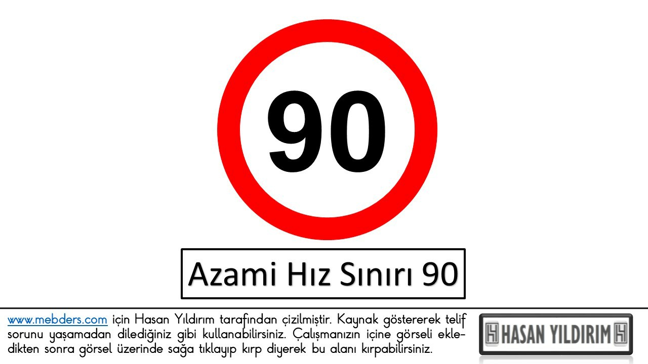 Azami Hız Sınırı 90 PNG