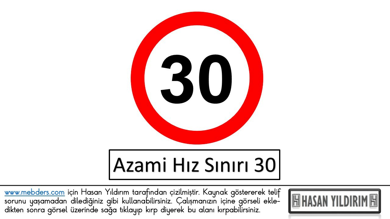 Azami Hız Sınırı 30 PNG