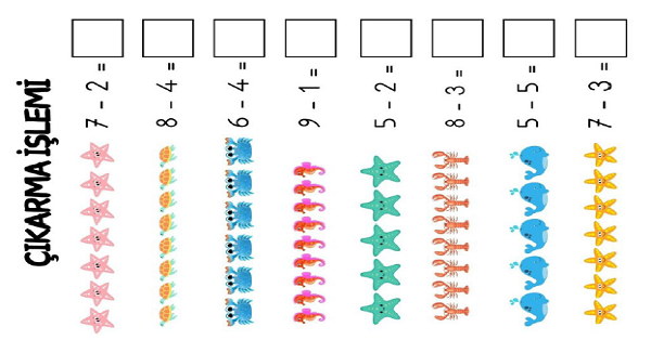 1. Sınıf Matematik Çıkarma İşlemi Modellerle-6