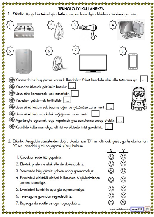 2. Sınıf Hayat Bilgisi Teknolojiyi Kullanırken Etkinliği 3