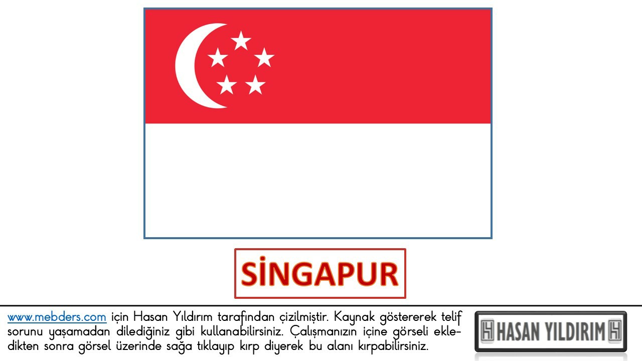 Singapur Bayrağı PNG