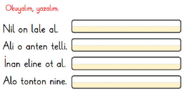 1. Sınıf İlk Okuma Yazma ( O-o ) Sesi Metin Çalışmaları