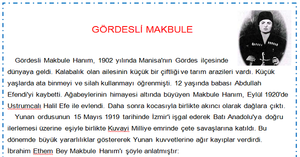 Gördesli Makbule Hayatı