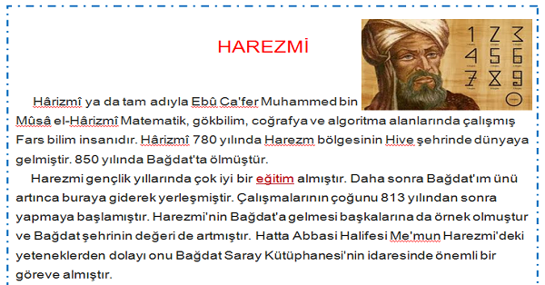 Harezmi Hayatı