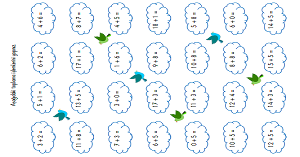 1.Sınıf Matematik Toplama İşlemi Etkinliği 2
