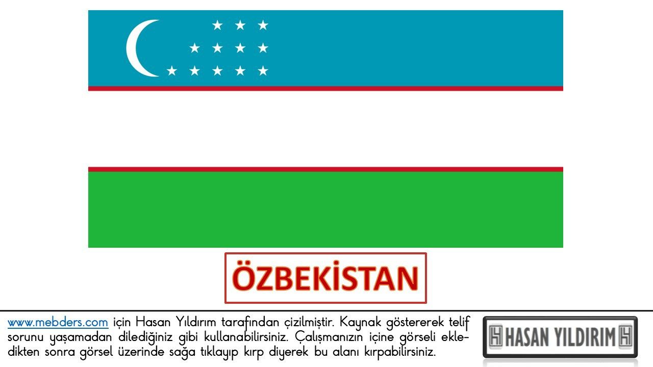 Özbekistan Bayrağı PNG