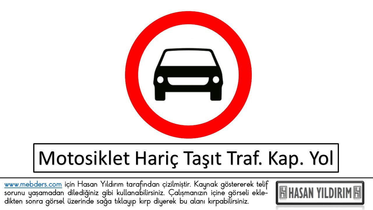 Motosiklet Hariç Taşıt Trafiğine Kapalı Yol PNG