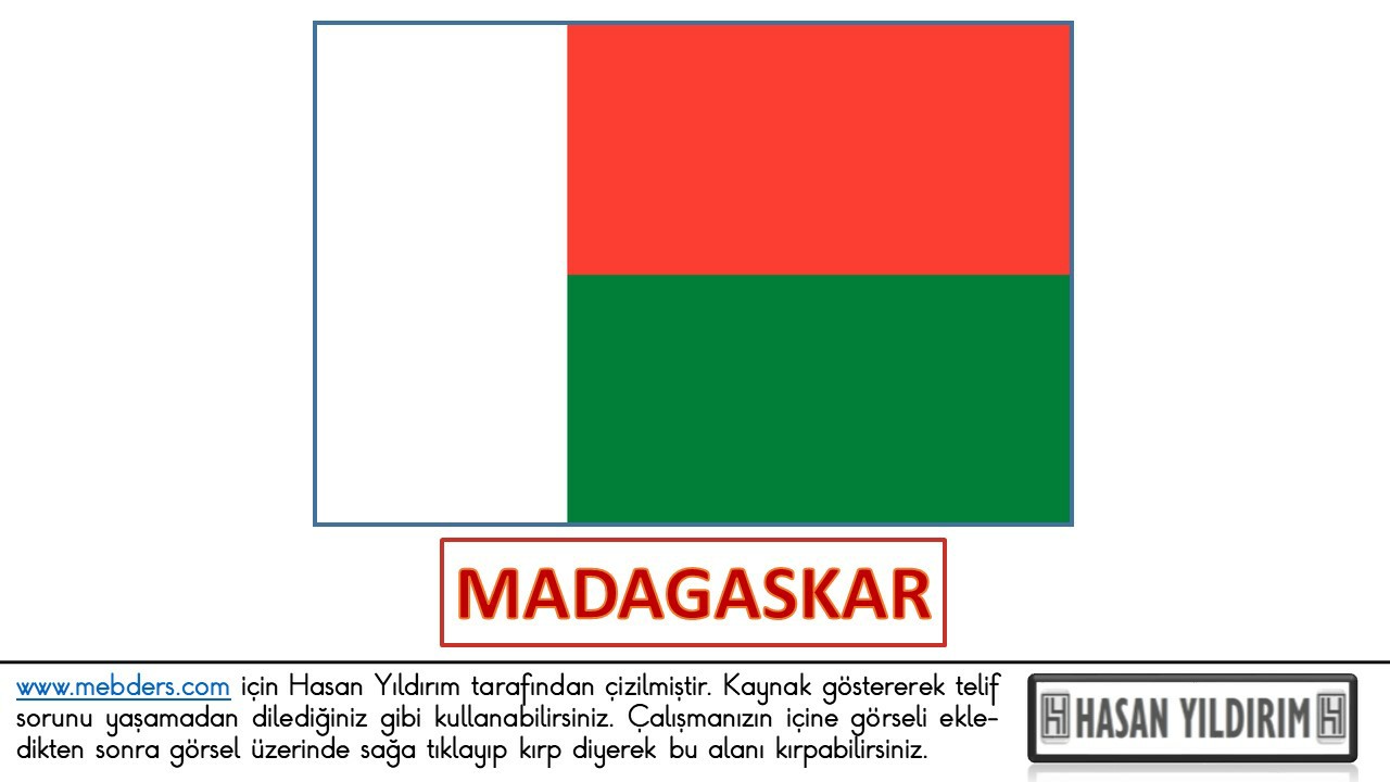 Madagaskar Bayrağı PNG