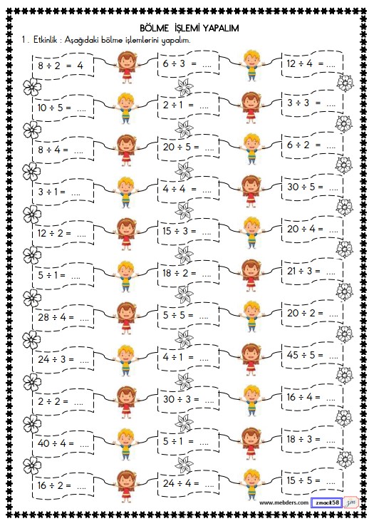 2. Sınıf Matematik Bölme İşlemini Kavrayalım Etkinliği 17