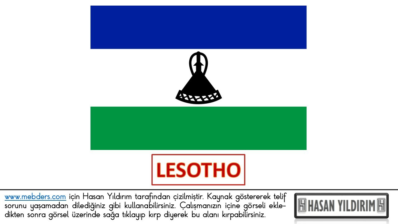 Lesotho Bayrağı PNG