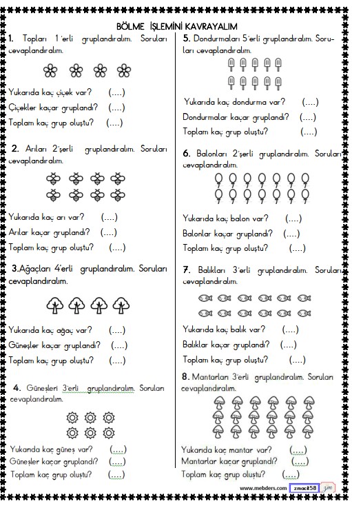 2. Sınıf Matematik Bölme İşlemini Kavrayalım Etkinliği 12