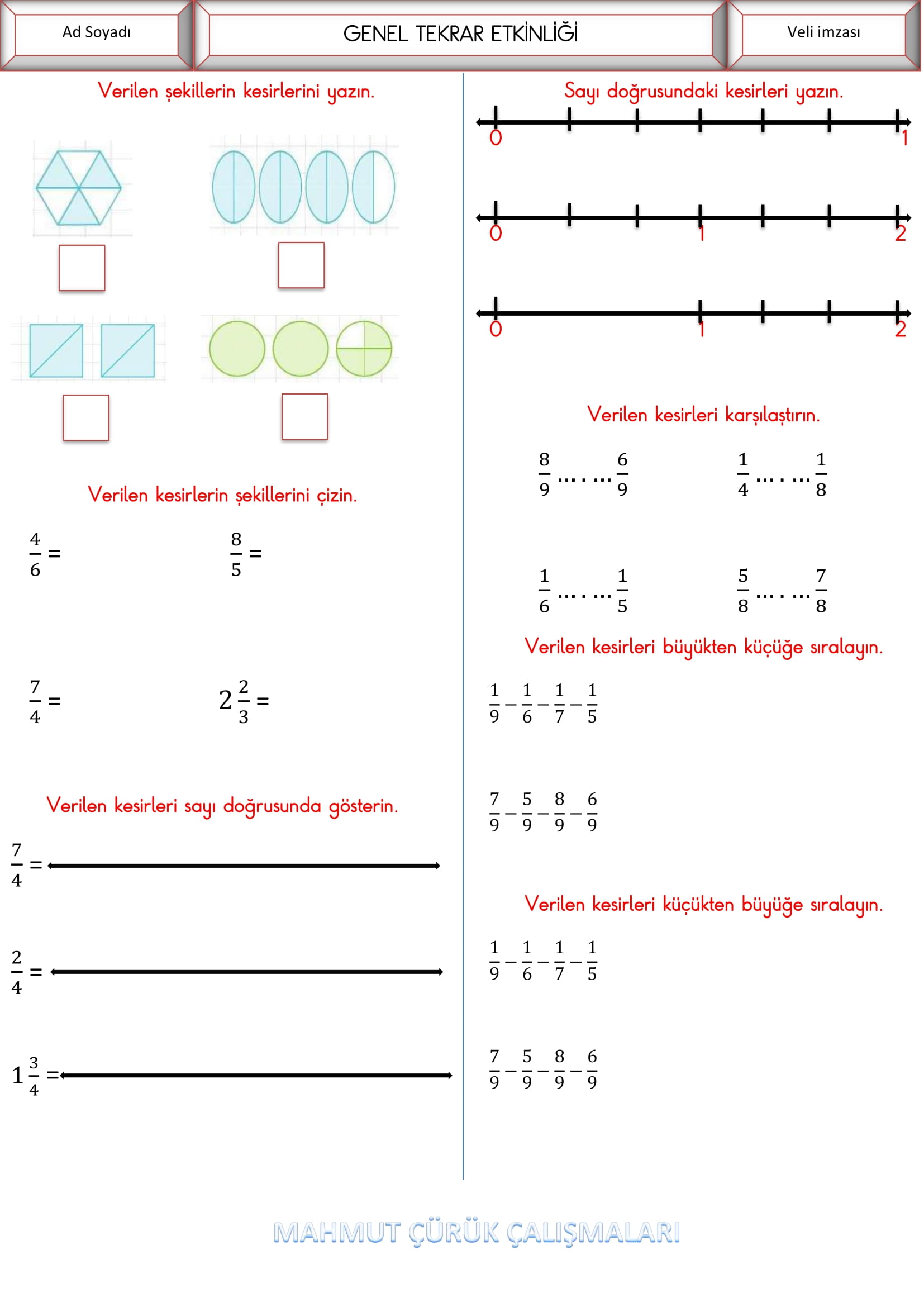 4.Sınıf - Matematik Genel Tekrar 1