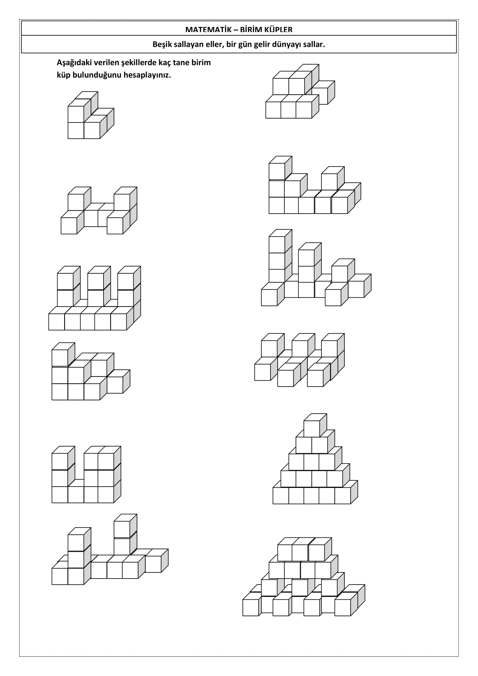 4.Sınıf Matematik Birim Küpler-1