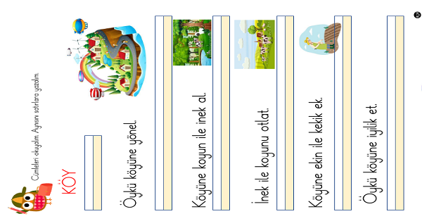 1. Sınıf İlk Okuma Yazma ( Y-y Sesi ) Dikte Ve Okuma Metinleri