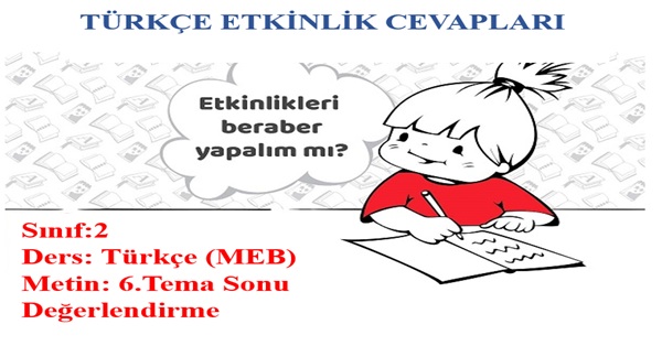 2.Sınıf Meb Yayınları 6.Tema Sonu Değerlendirme Etkinlik Cevapları