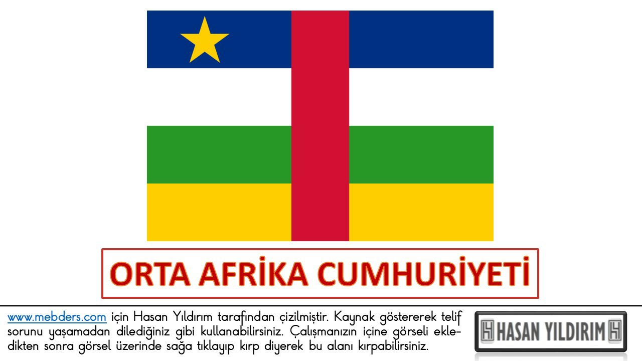 Orta Afrika Cumhuriyeti Bayrağı PNG