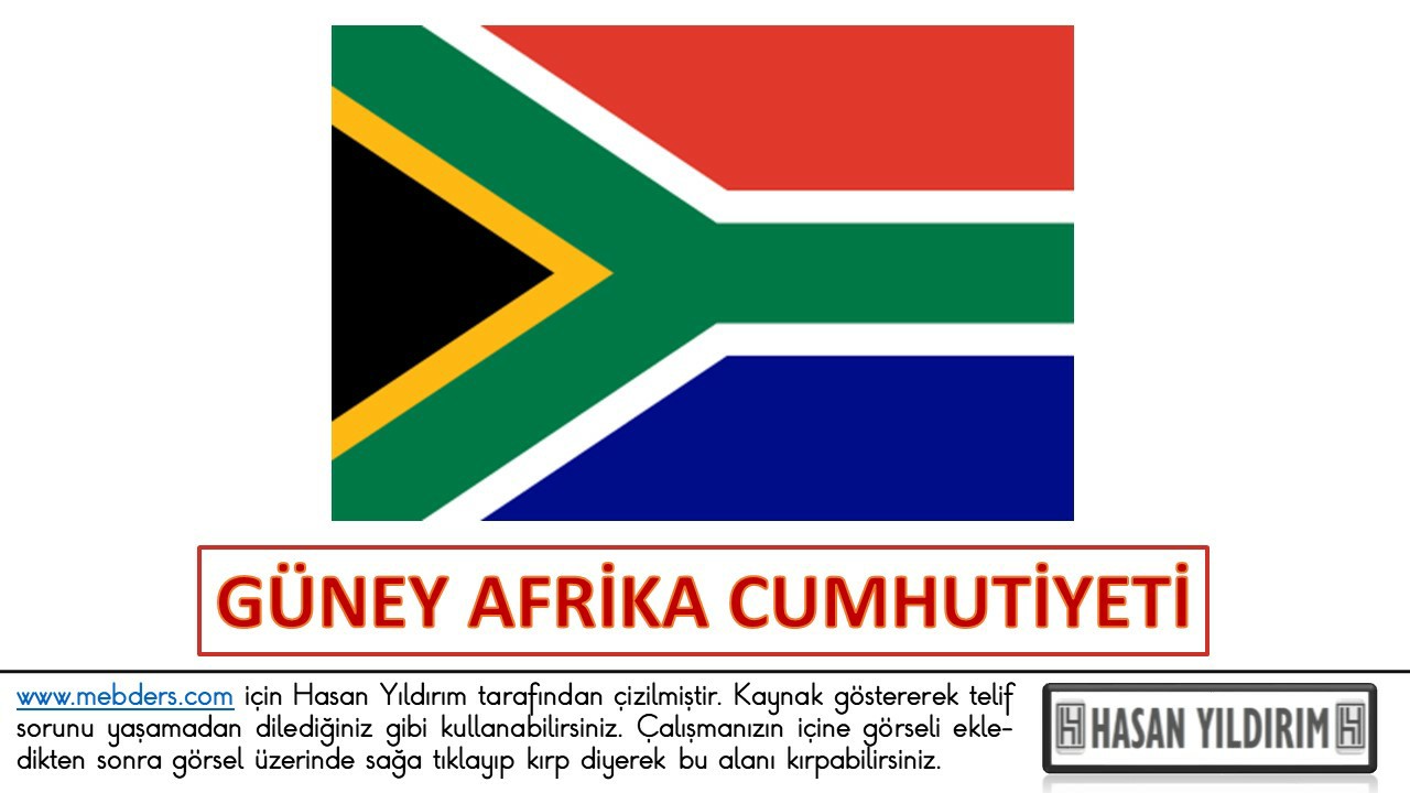 Güney Afrika Cumhuriyeti Bayrağı PNG