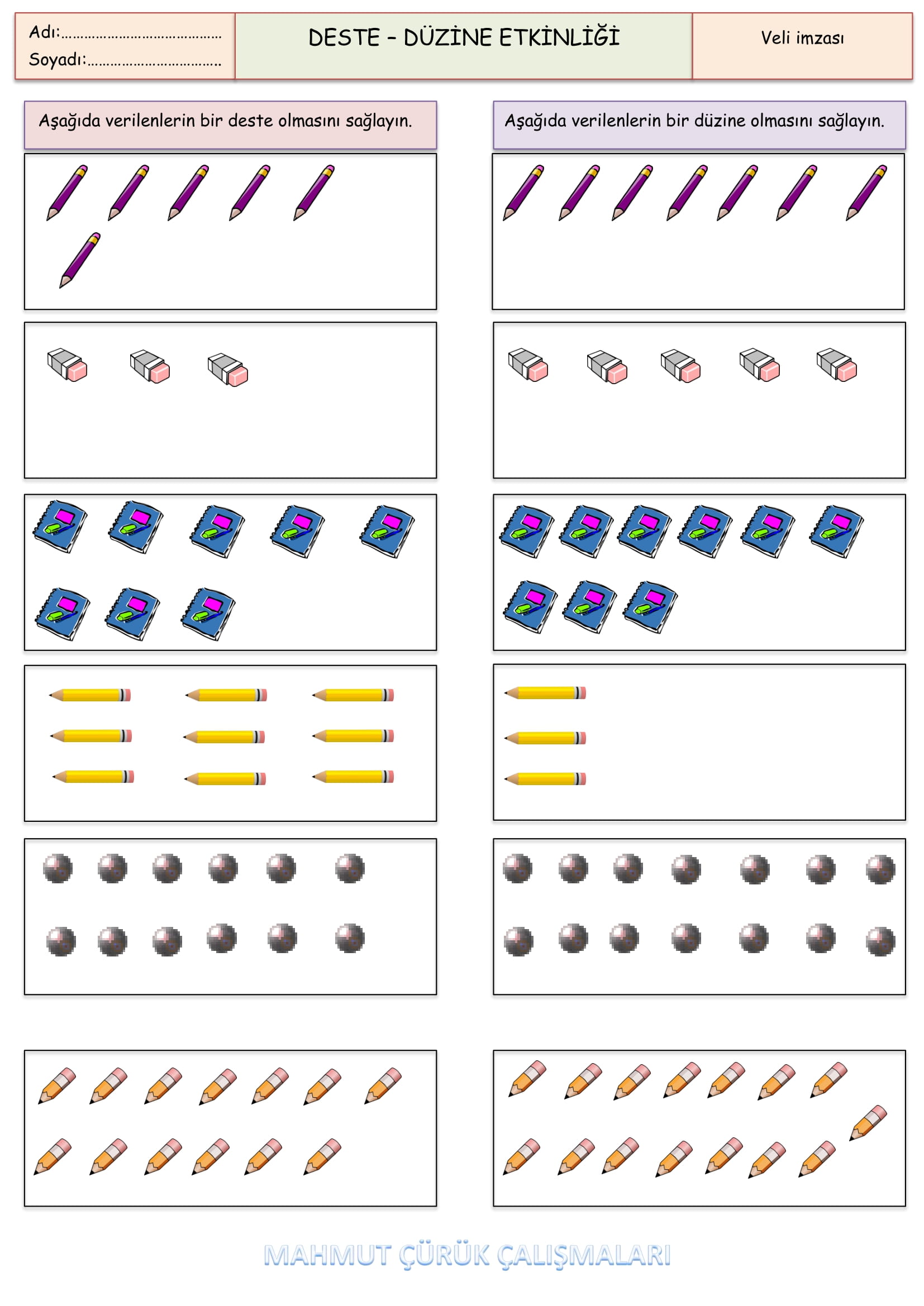 2.Sınıf Matematik Deste Düzine Etkinliği