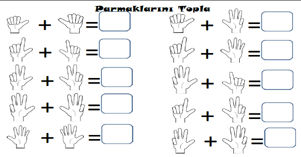 1. Sınıf Matematik Parmakla Toplama İşlemi 2