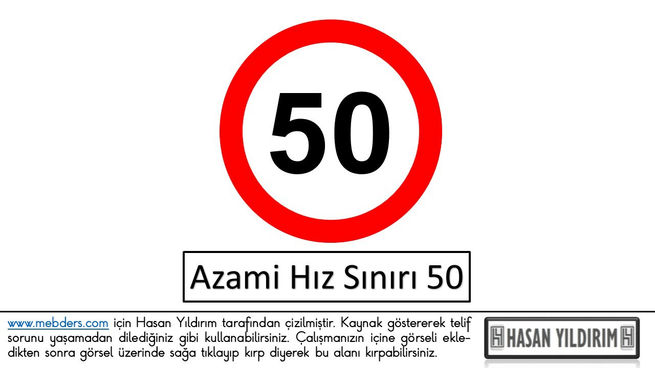 Azami Hız Sınırı 50 PNG