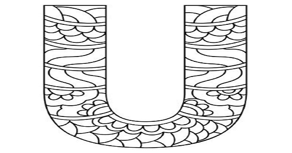 1. Sınıf İlk Okuma Yazma ( U-u Sesi ) Mandala Boyama Sayfası