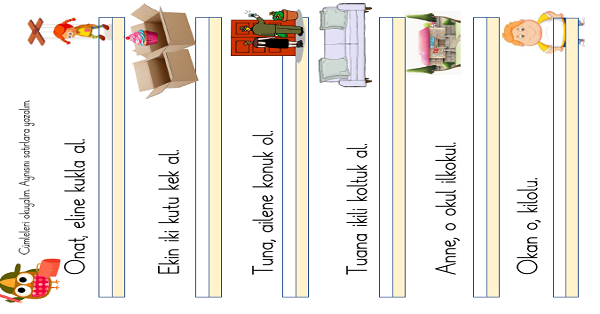 1. Sınıf İlk Okuma Yazma U-u Sesi Cümle ve Metin Etkinliği